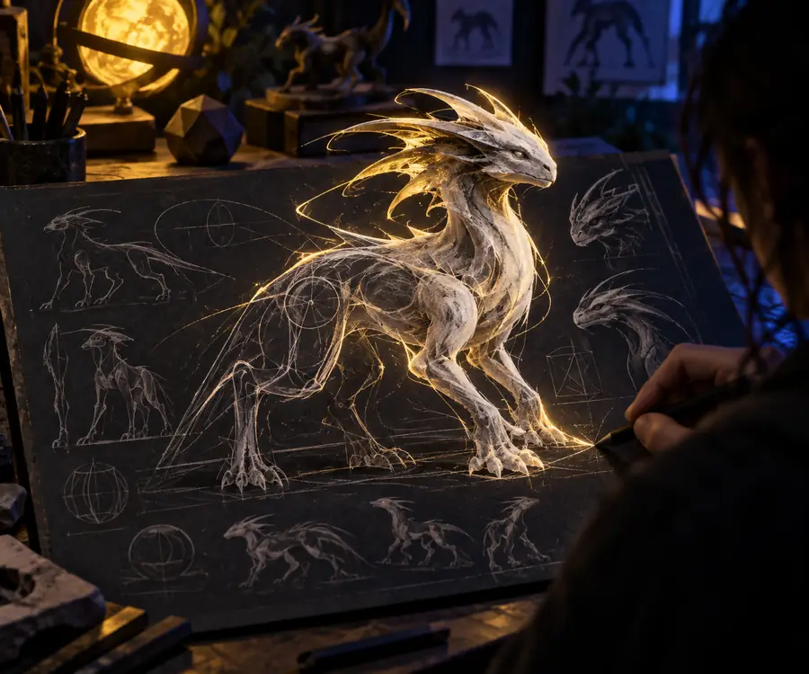 Illustration eines ersten 3D-Konzepts